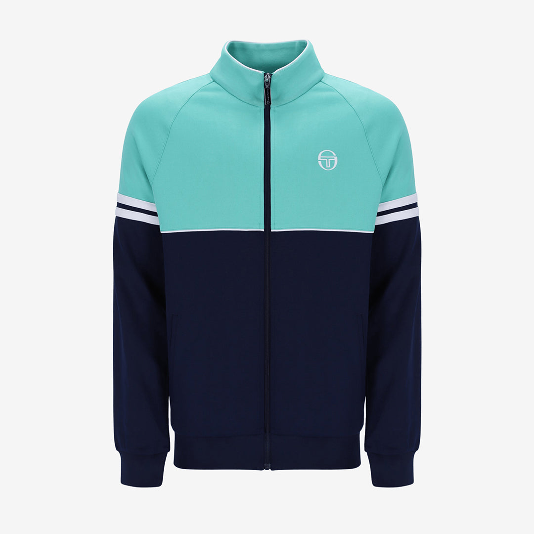 Orion Track Jacket In Pool Blue/Maritime Blue/White
