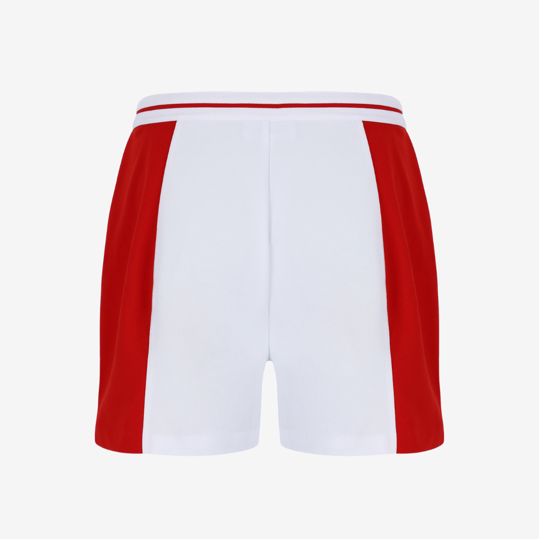Supermac Short Tennis Short In White/Adrenaline Rush