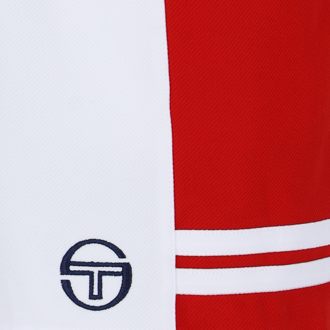 Supermac Short Tennis Short In White/Adrenaline Rush