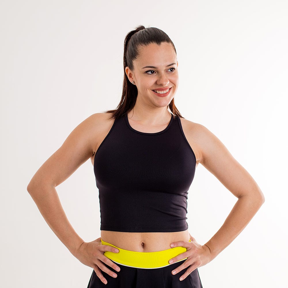 Basic Short Crop Top in Black