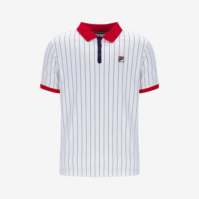 BB1 Polo Shirt In White/Red/Navy