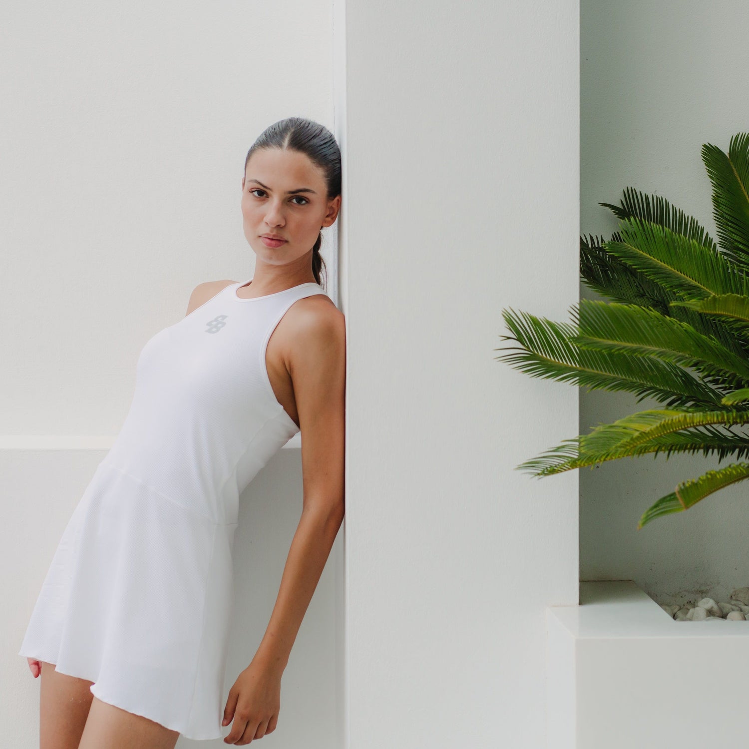 Catania Dress in White