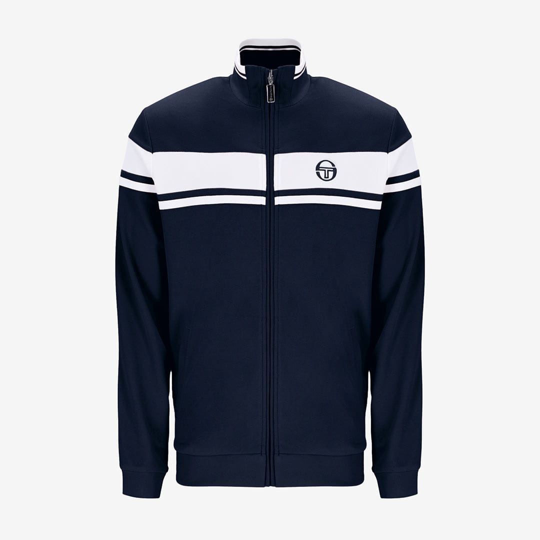 Sergio Tacchini Damarindo Track Top In Maritime Blue/Gardenia