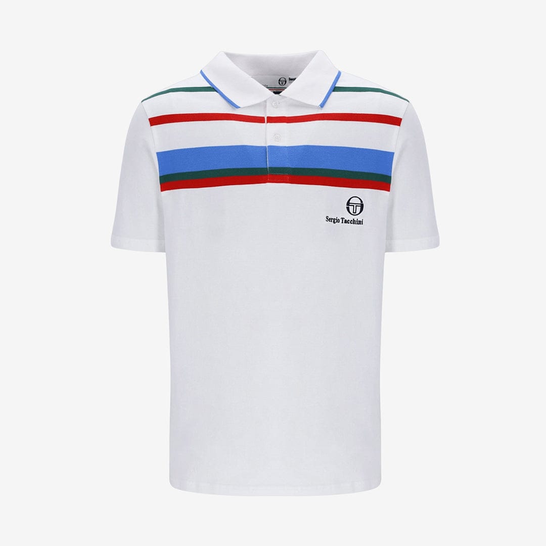 Sergio Tacchini Denver Polo Shirt In White | Men's Sergio Tacchini