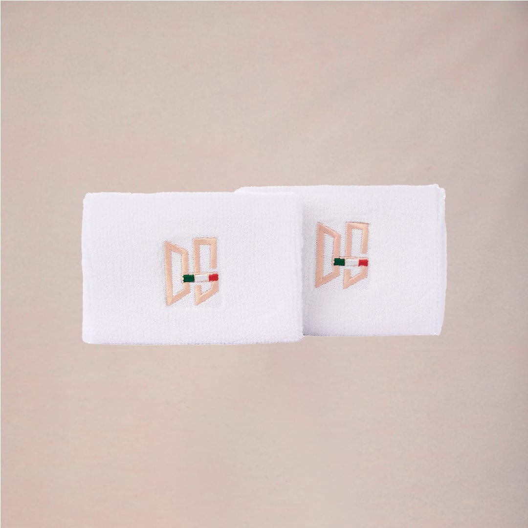 DonnaSport Wristbands - Bianco / Tan