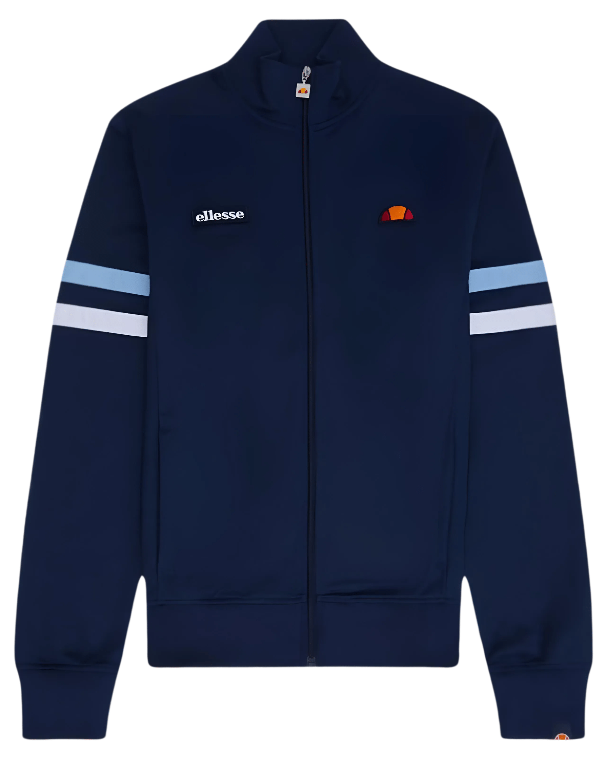 Ellesse Roma Track Top In Navy Light Blue White Golden Age of Tennis