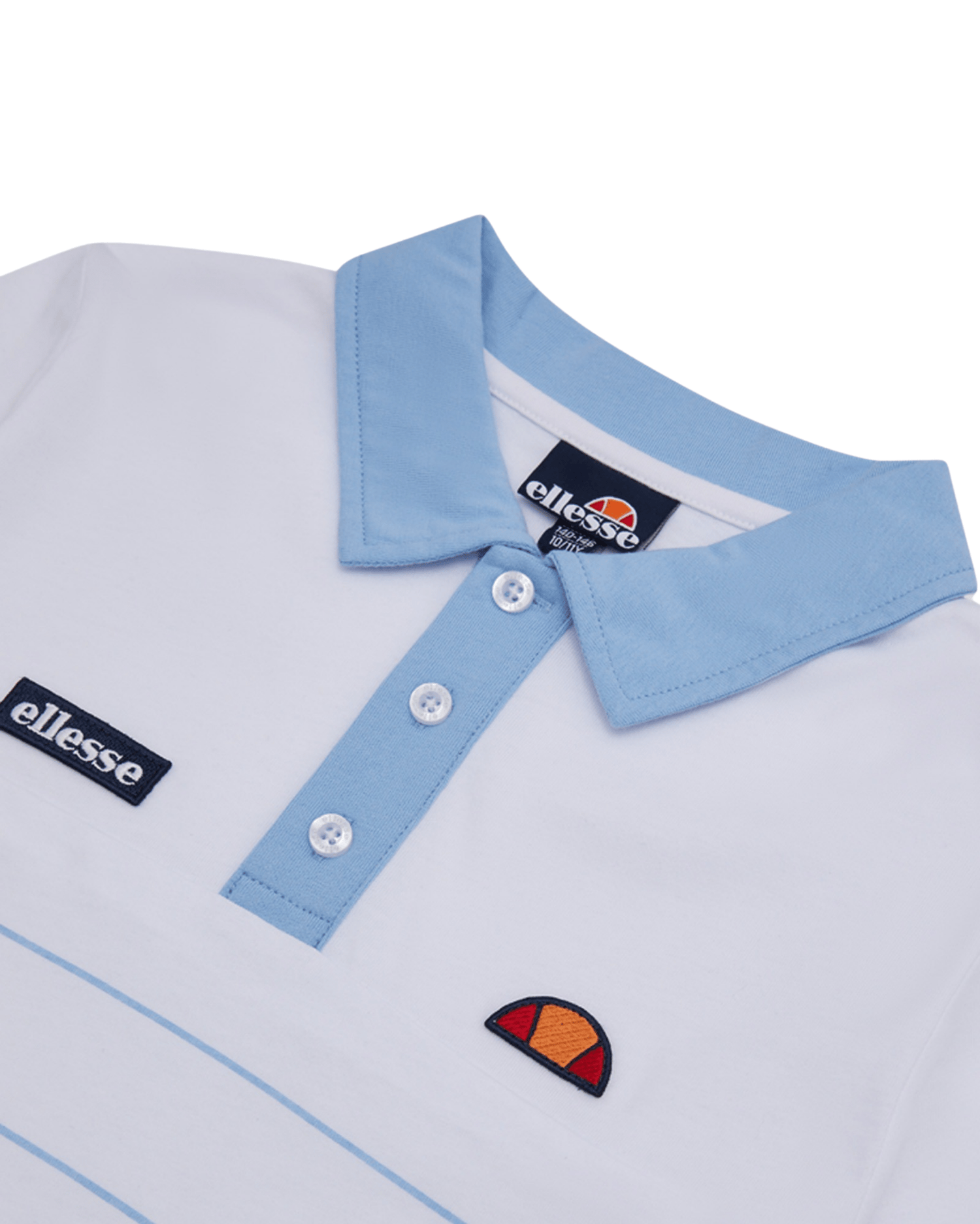 Ellesse Tor Polo In White/Light Blue