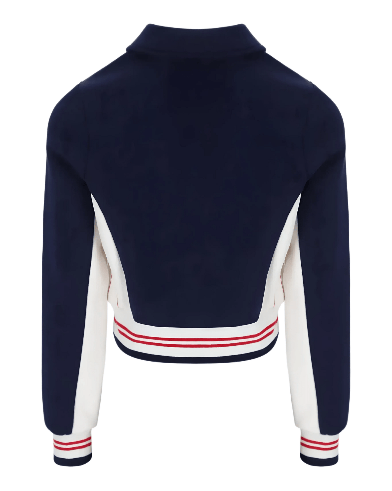 Fila Harper Cropped Zip Up Track Top in Fila Navy/Gardenia/Fila Red