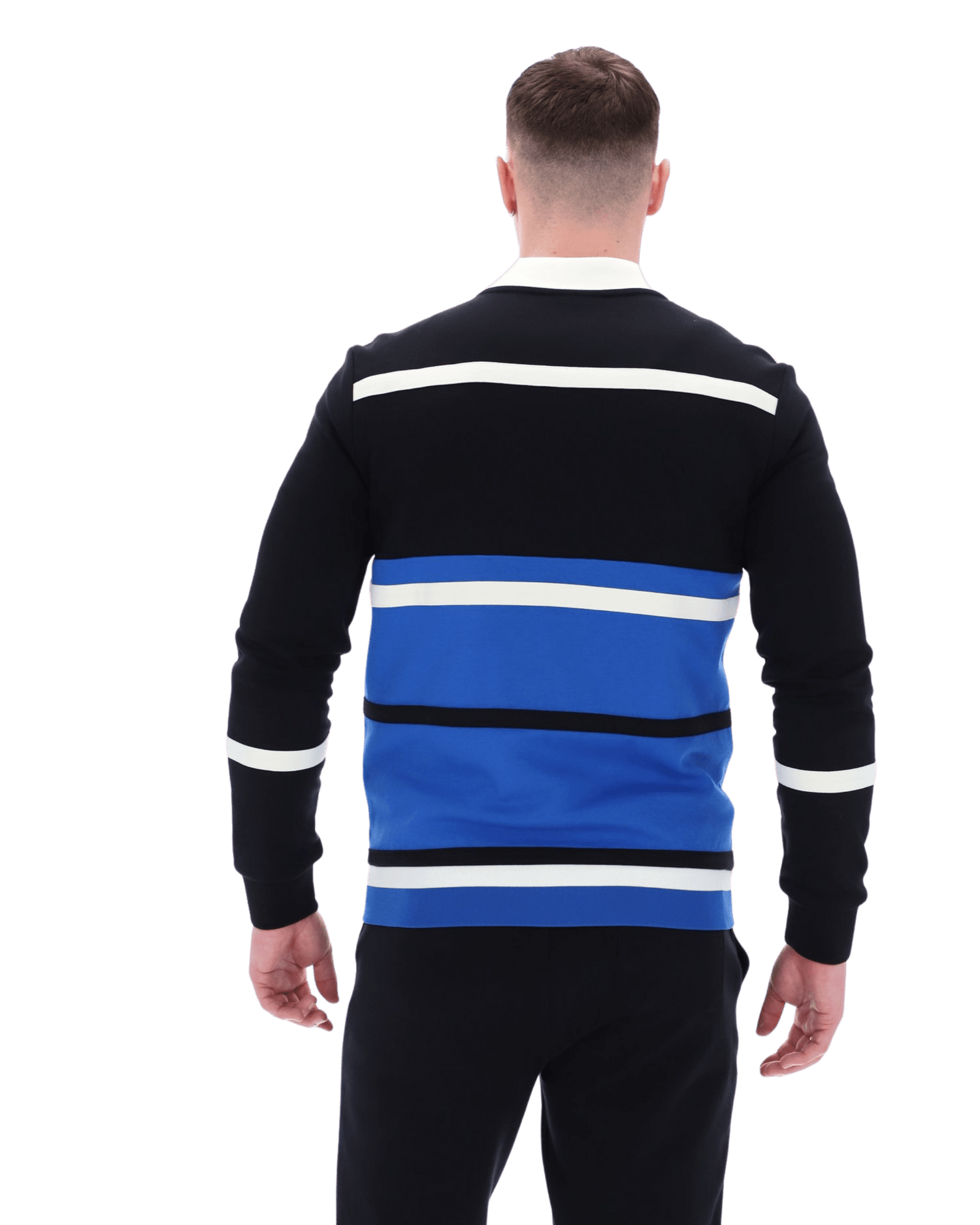 Fila Stefan Archive Cut And Sew Track Jacket In Black/Turkish Sea/Gardenia