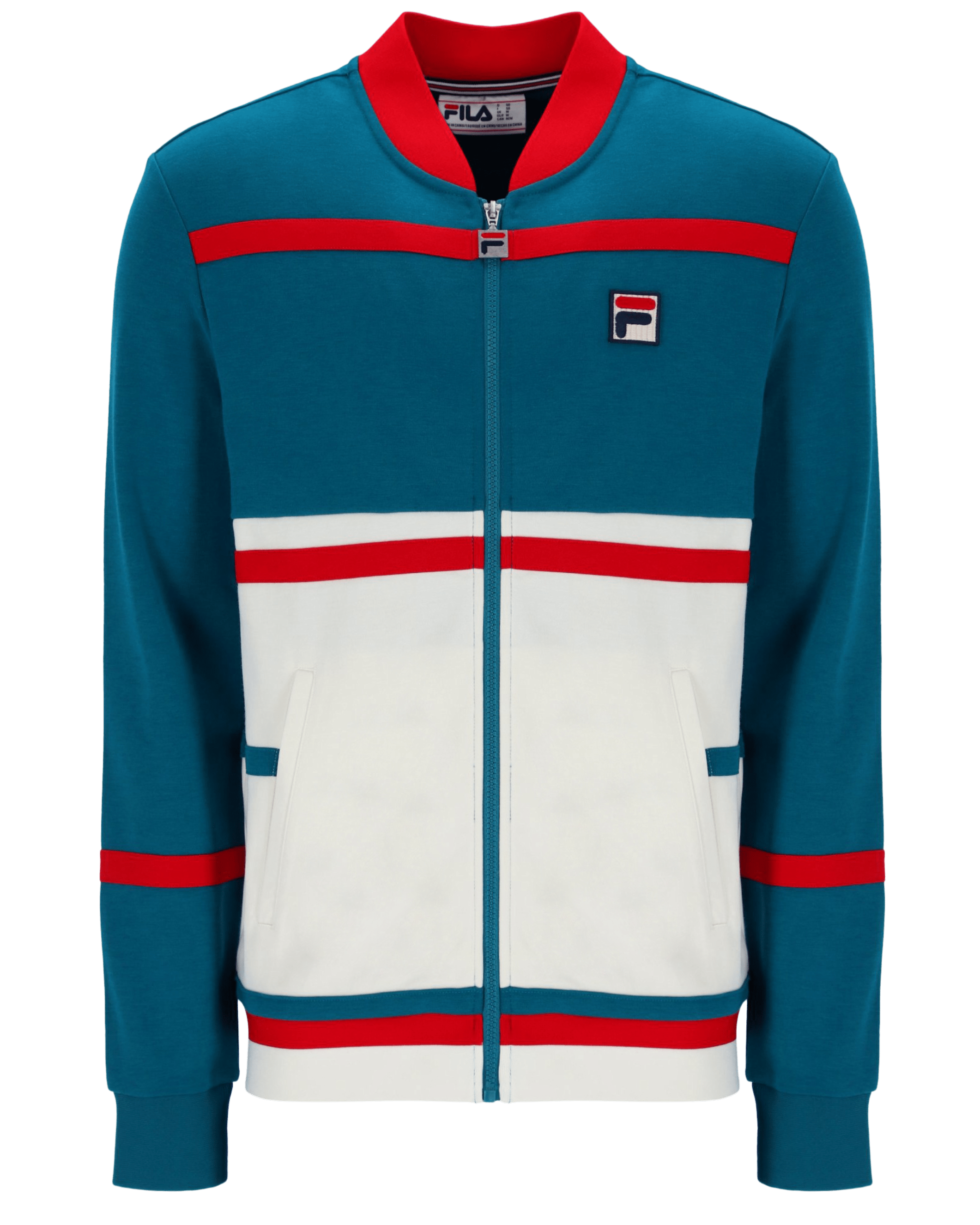 Fila Stefan Archive Cut And Sew Track Jacket In Deep Lagoon Fila Stefan Archive Cut And Sew Track Jacket In Deep Lagoon