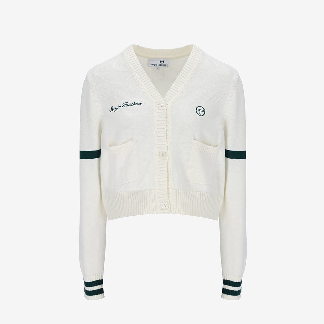 Sergio Tacchini Frankie Knitted Cardigan in Gardenia — Golden Age