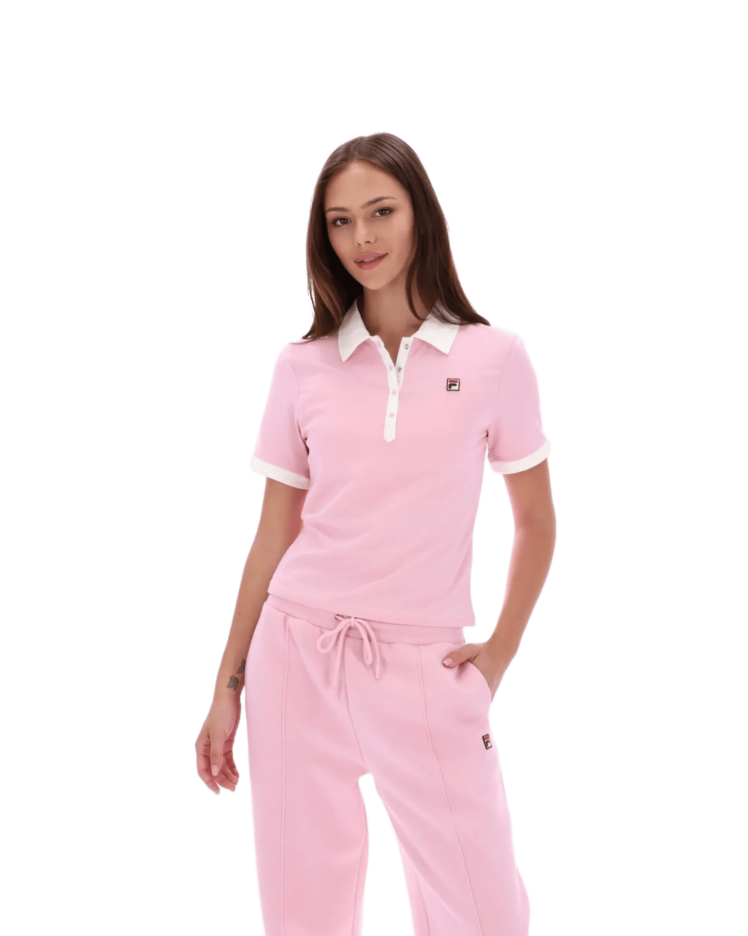 Harlo Fitted Iconic Polo in Pink Nectar/Gardenia