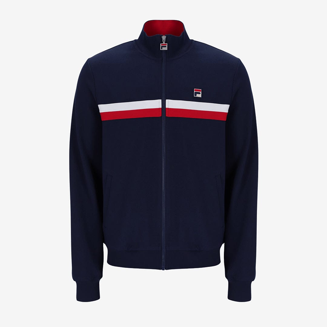 Fila Jason Colour Block Track Jacket In Navy/Red/White | Men's