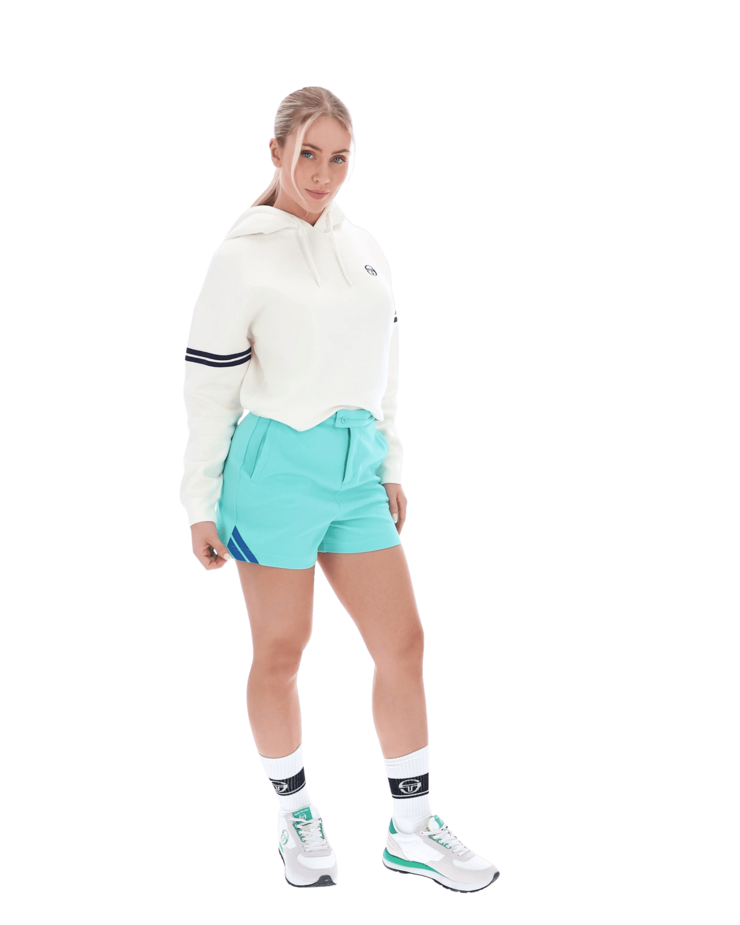 Sergio Tacchini Miss Time Short Tennis Short In Pool Blue