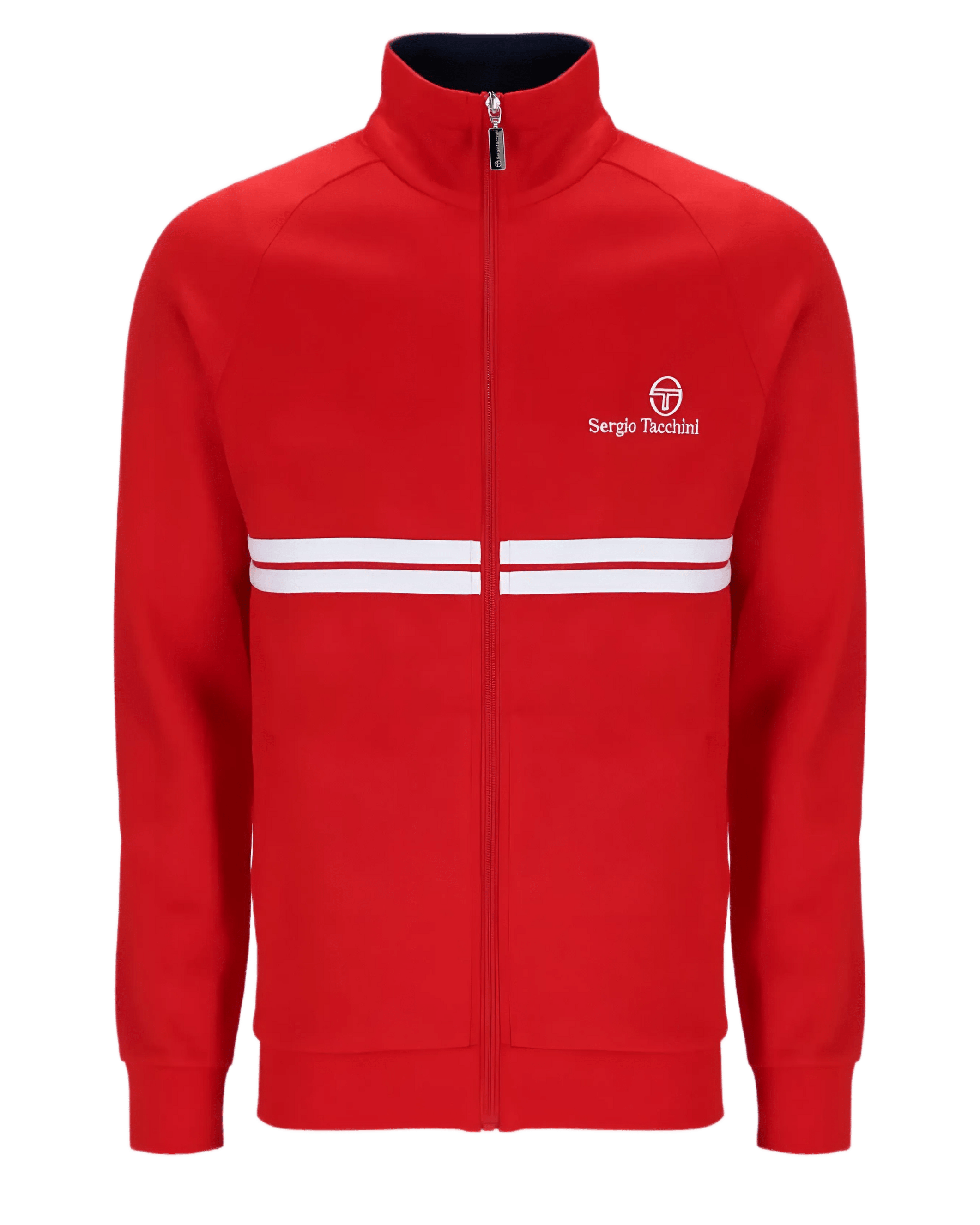 Sergio Tacchini New Dallas Track Top in Adrenaline Rush White Maritime