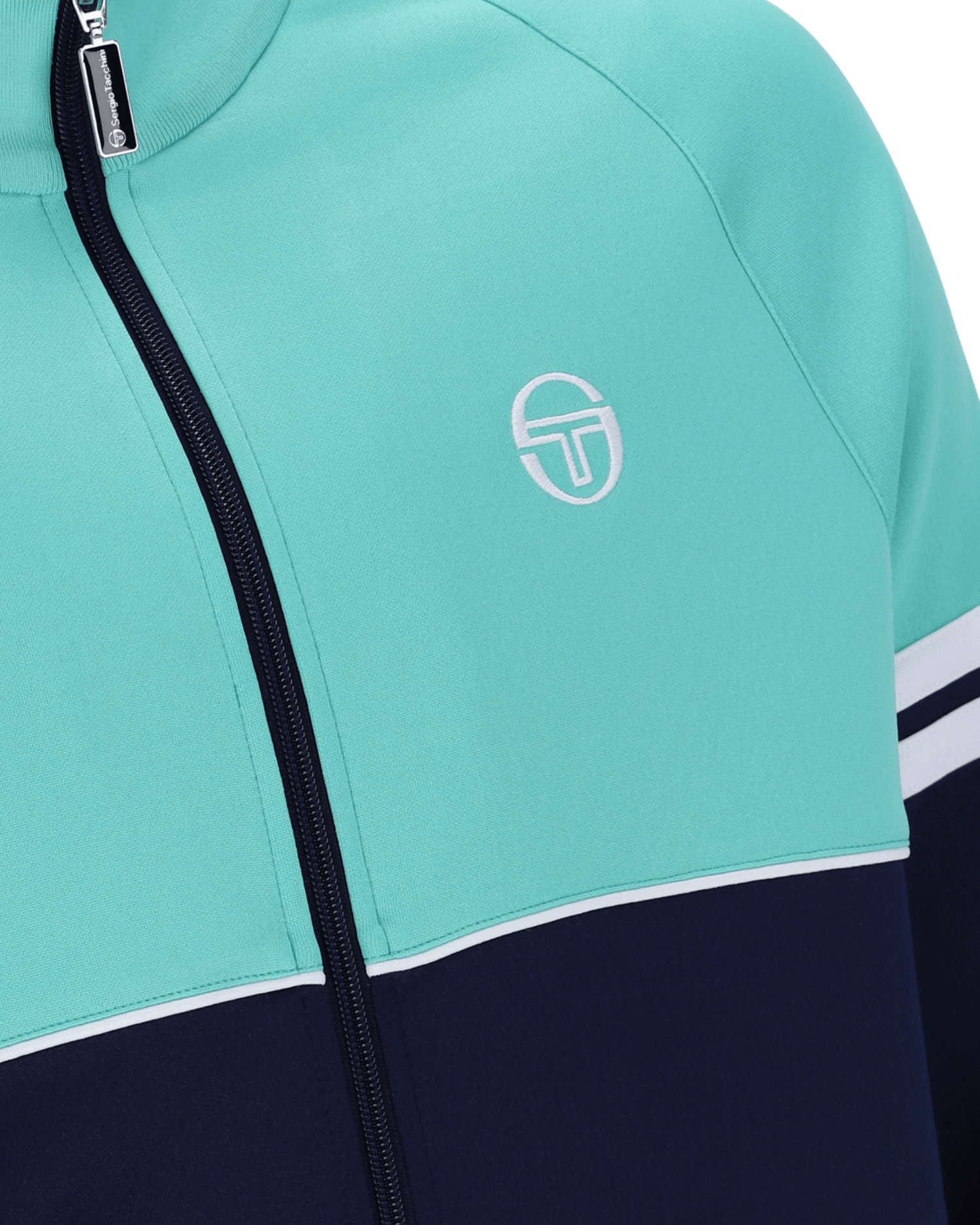 Sergio Tacchini Orion Track Jacket In Pool Blue/Maritime Blue/White
