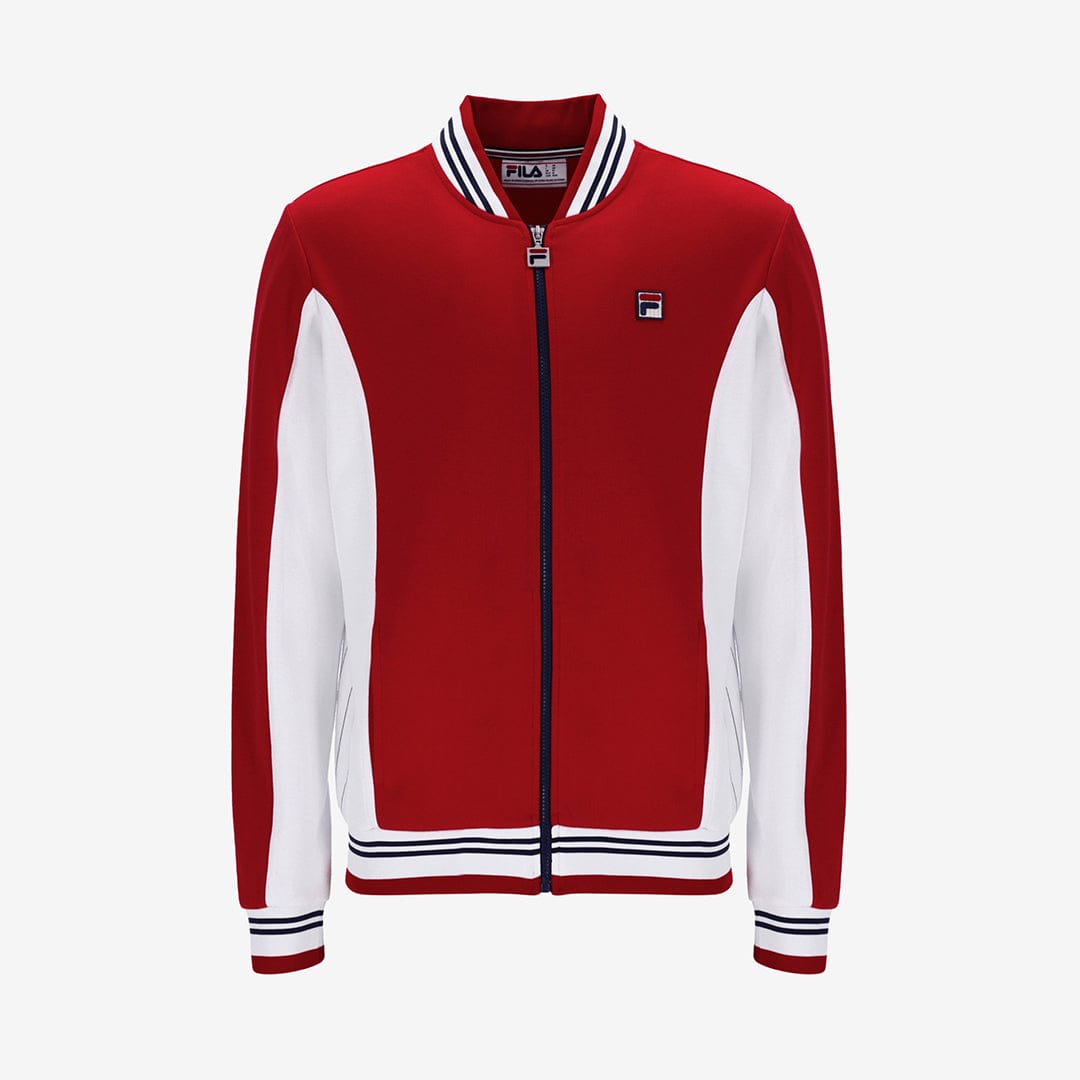 FILA ジップアップジャケット レッド/アイボリー Fila Settanta Baseball Track Jacket In Red/White/Navy/Zn | Men's