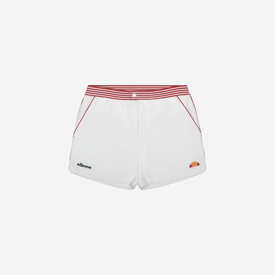 Ellesse Vilas Renzo Tennis Shorts in White & Orange | Men's