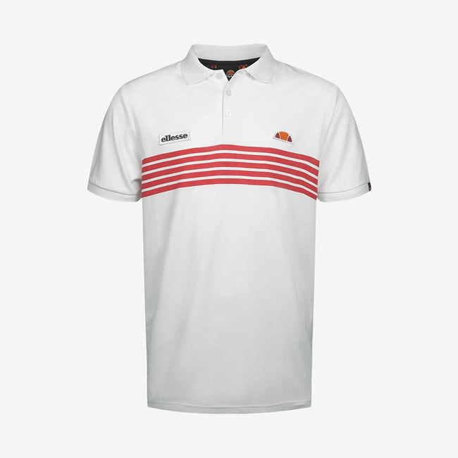 Vilas Vanni Polo Shirt in White with Orange