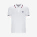Polo Shirt S/S in White/Maritime