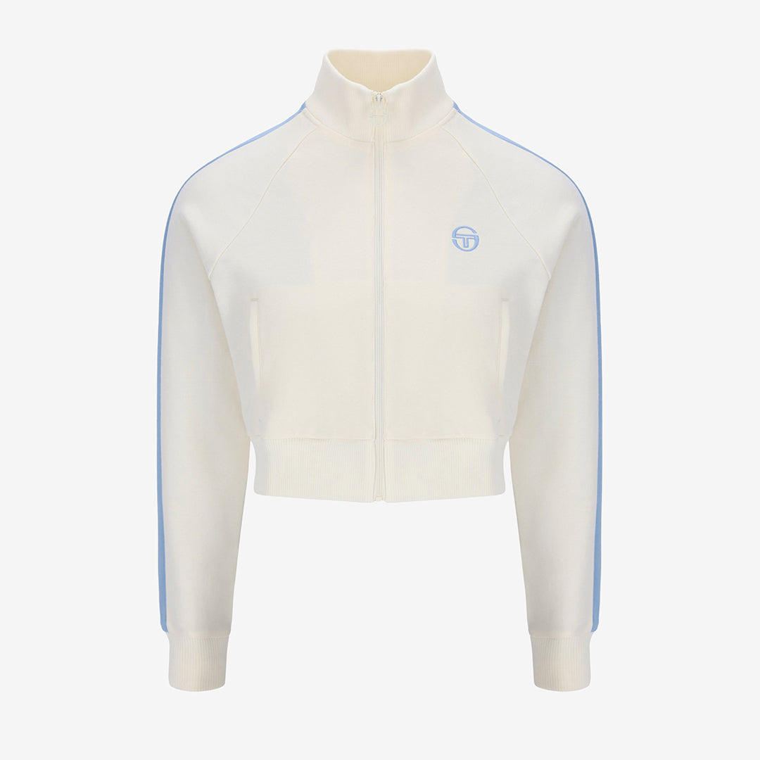Betta TJ Track Jacket in Gardenia/Celestial Blue