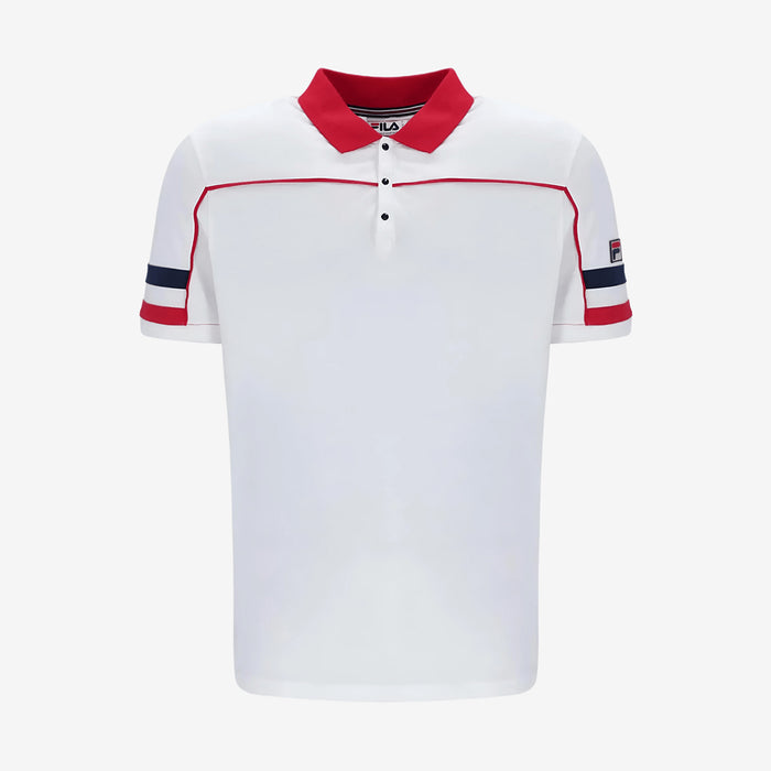 Grandslam Polo Piping Polo in White/Red/Navy
