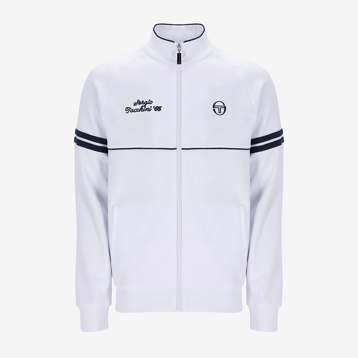 Orion Davis Track Top In White/Maritime Blue