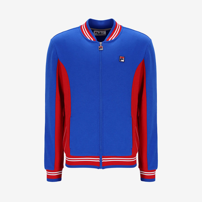 Settanta Baseball Track Jacket In Turkish Sea/Navy/White