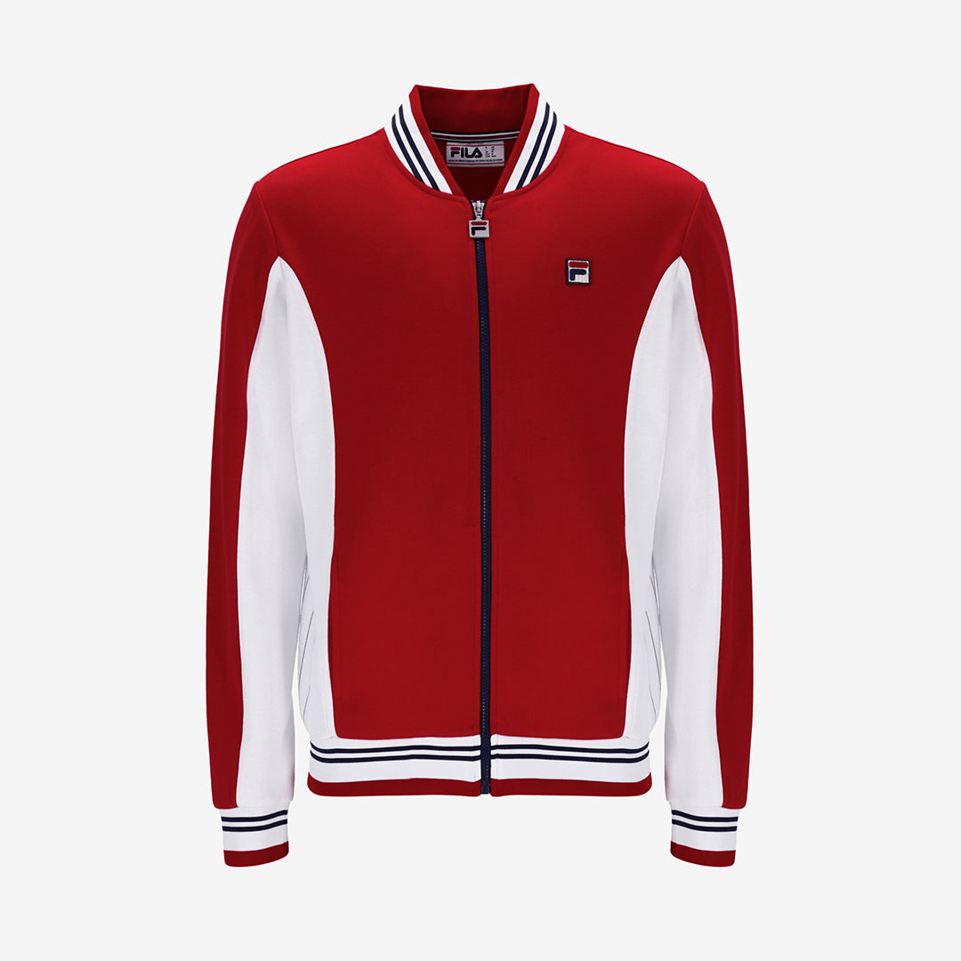 Settanta Baseball Track Jacket In Red/White/Navy/Zn