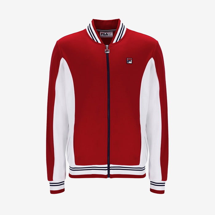 Settanta Baseball Track Jacket In Red/White/Navy/Zn
