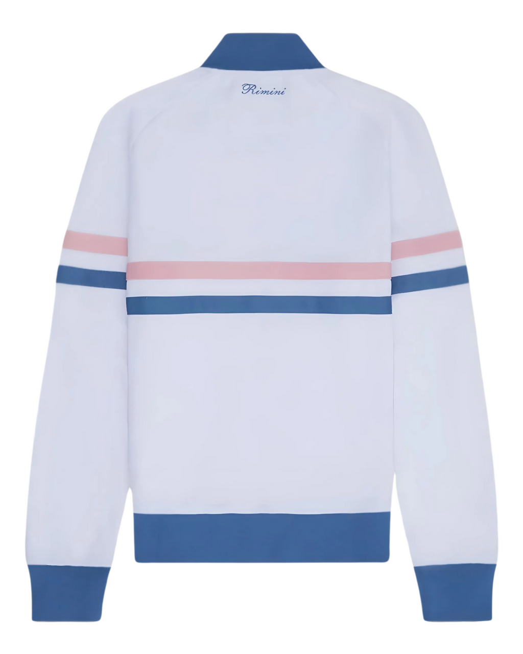 Ellesse Rimini Track Top In White/DarkBlue/Light Pink