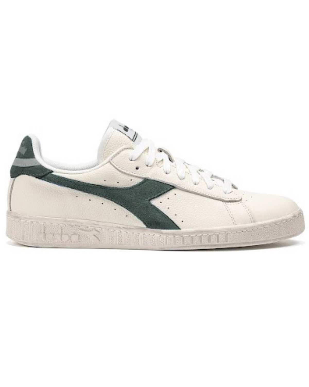 Diadora Game L Low Waxed Suede Pop In Green Guard