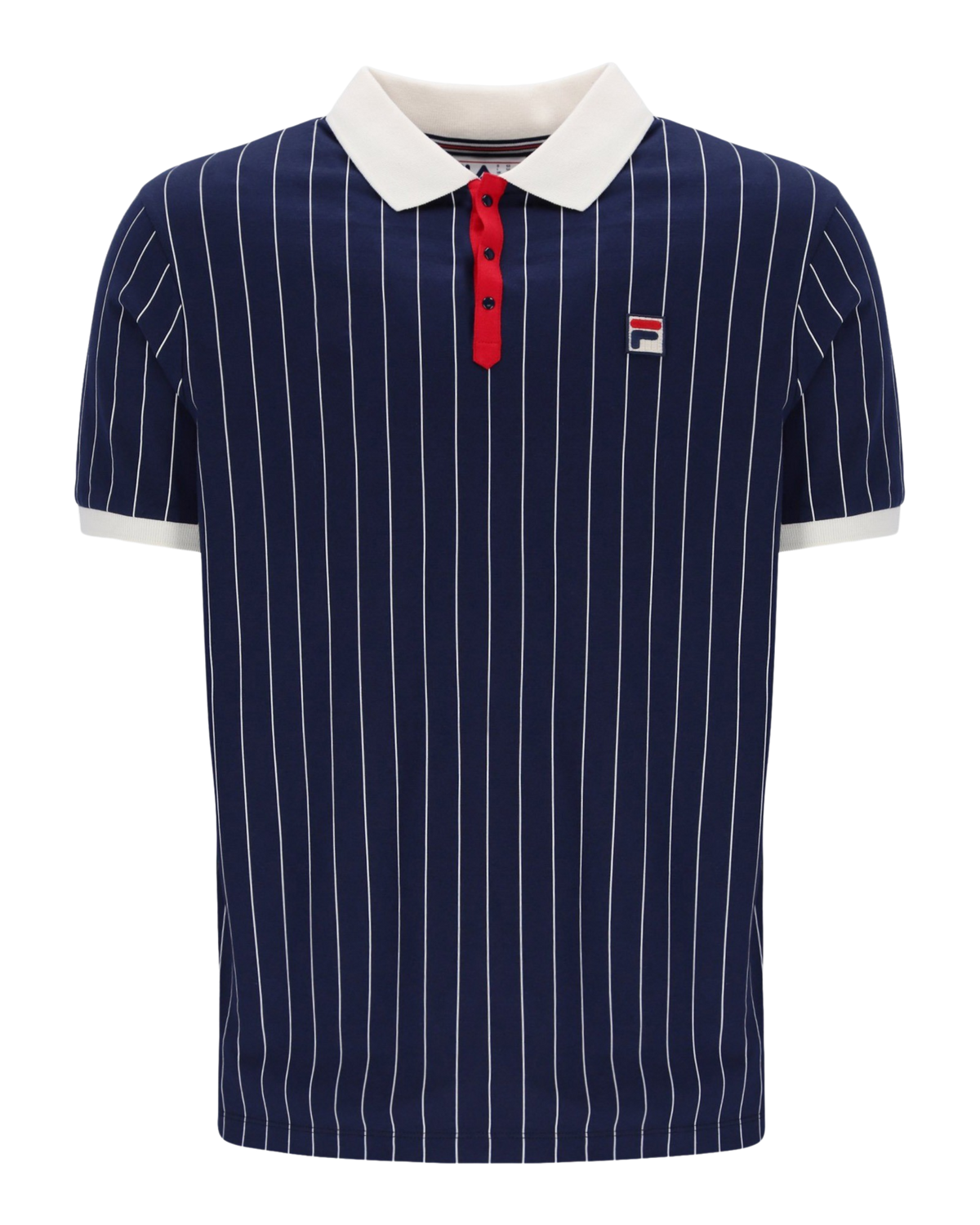 Fila BB1 Polo Shirt In Navy/Gardenia/Red