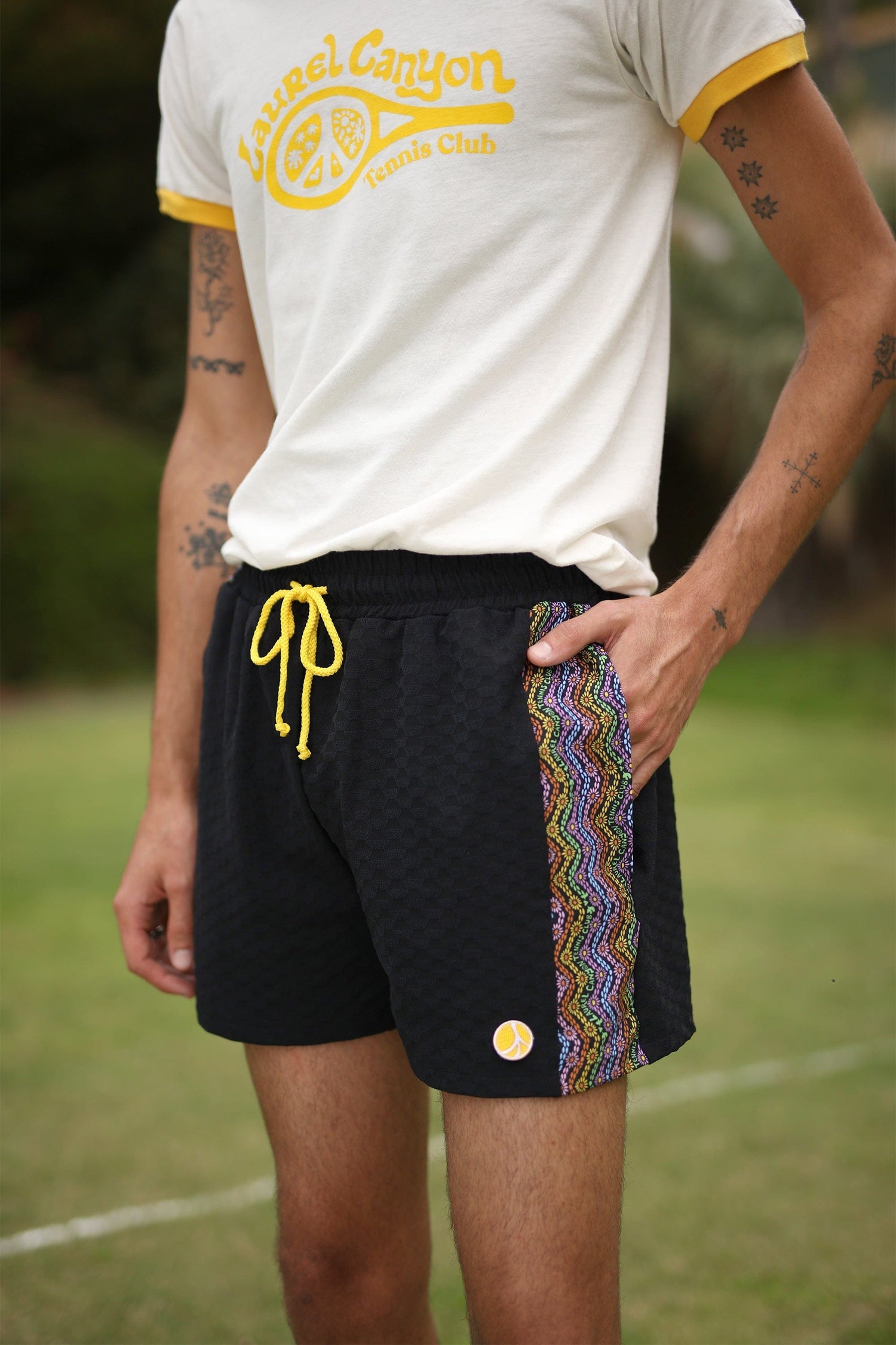 1972 Unisexy Tennis Shorts in Black