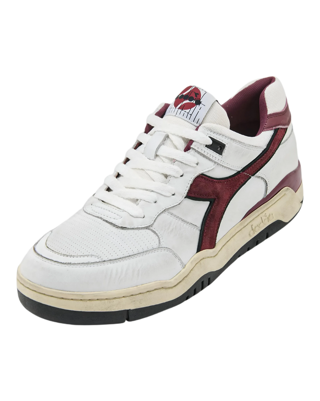 Diadora B.560 in White/Ruby Wine