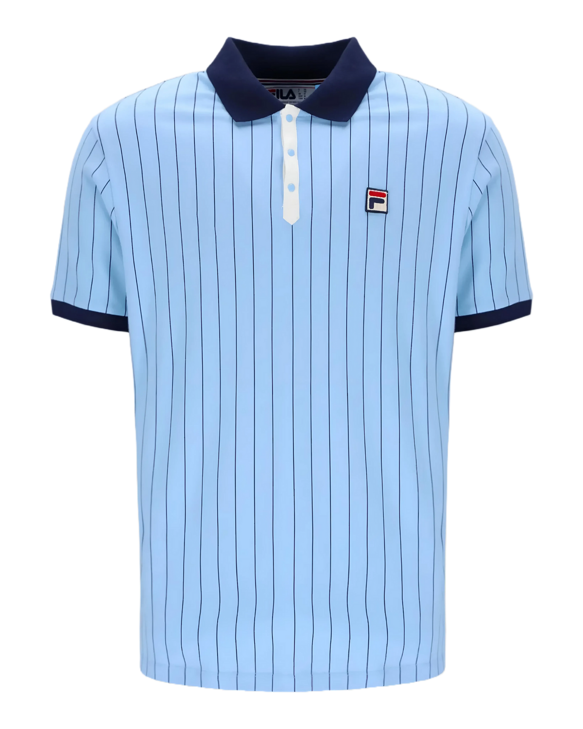 Fila BB1 Polo Shirt In Blue Bell/Navy/Gardenia