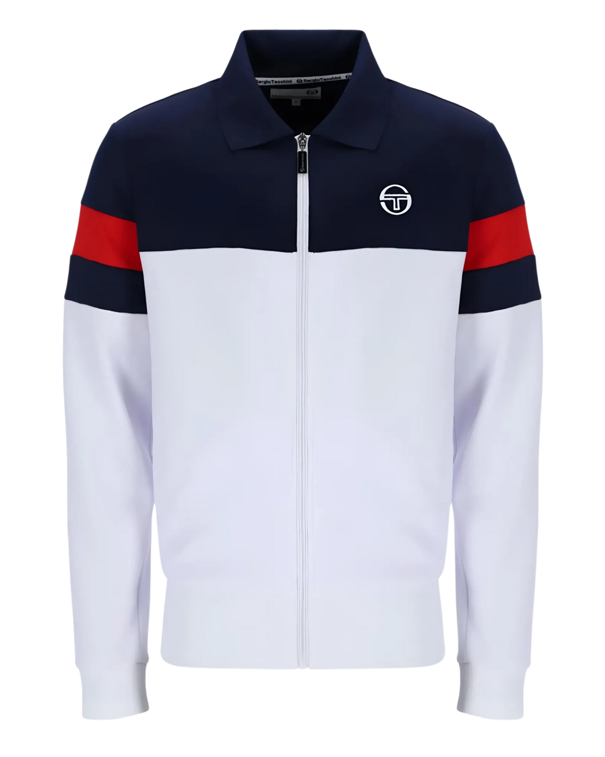 Sergio Tacchini Tomme Track Top In Maritime Blue/White