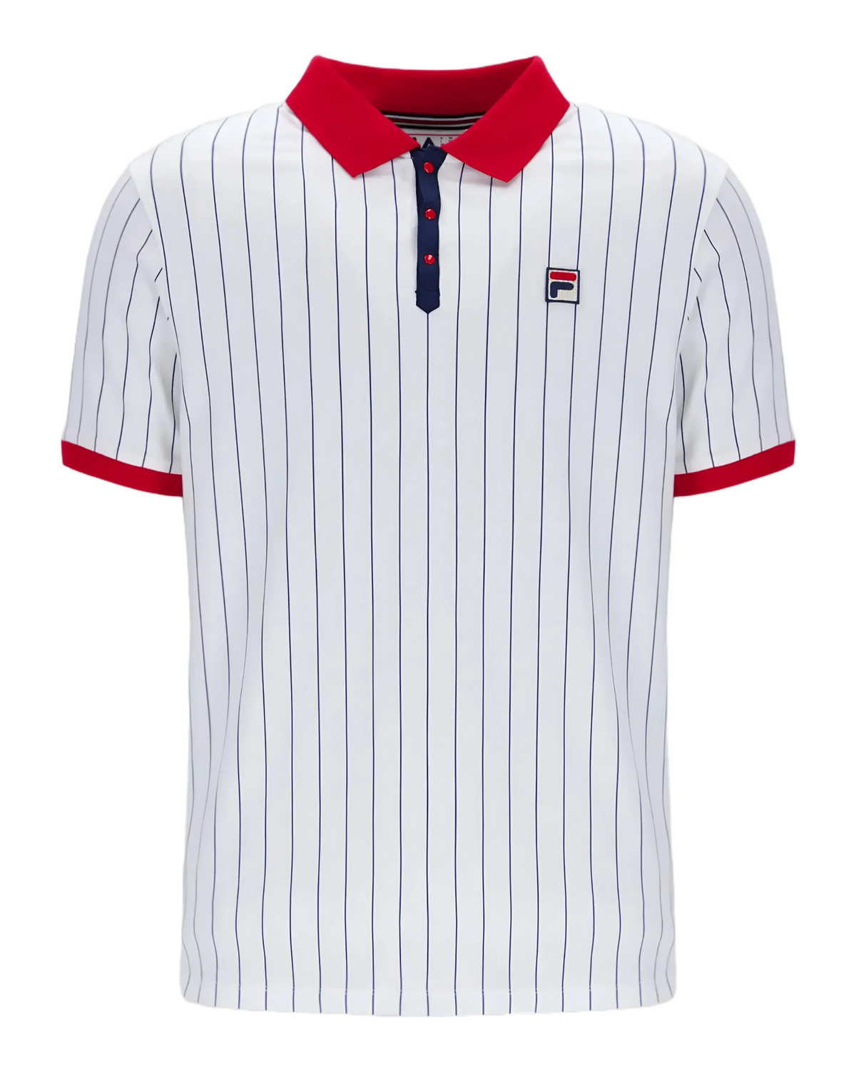 Fila BB1 Polo Shirt In White/Red/Navy