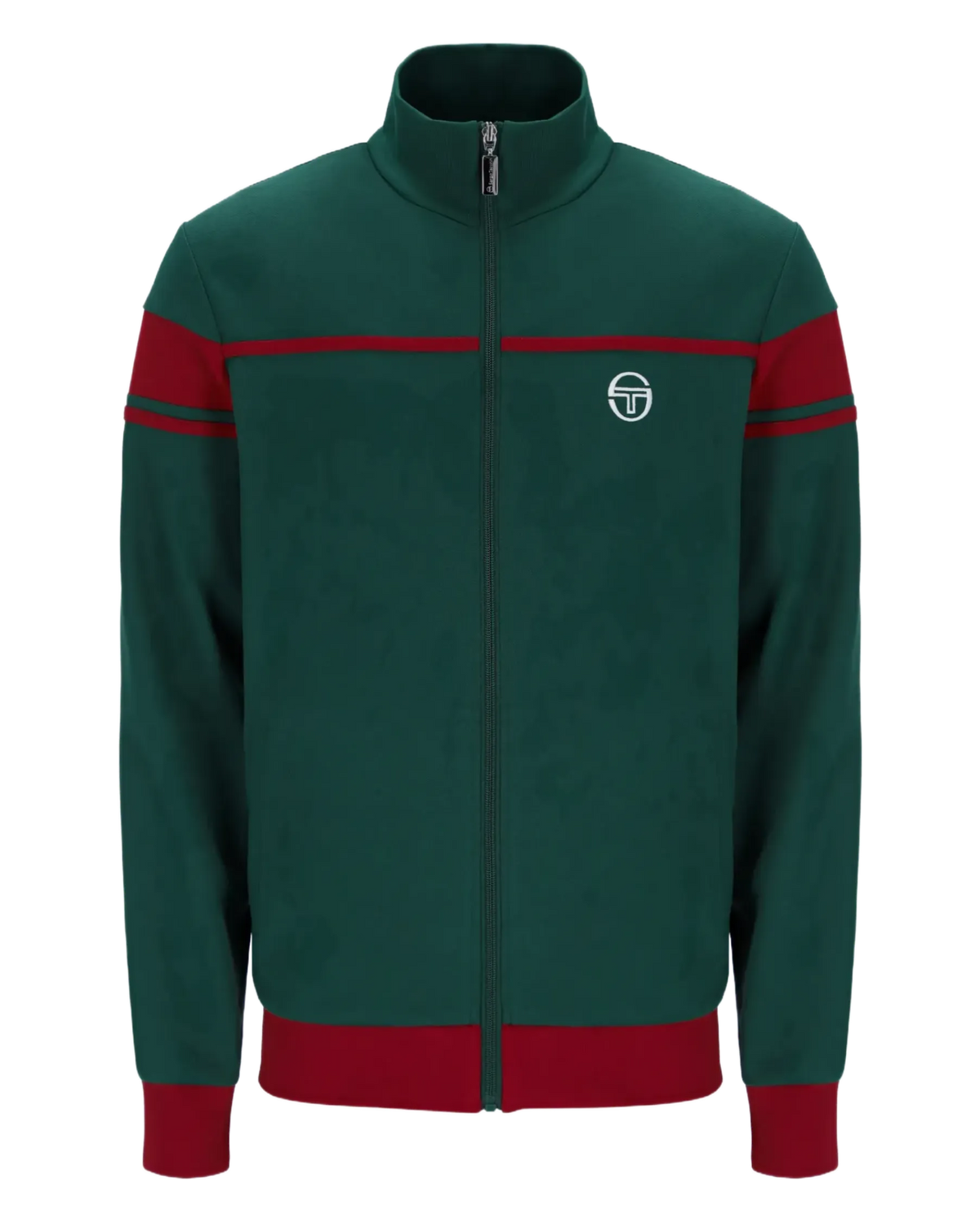 Sergio Tacchini New Damarindo TT Track Top in Rainforest/Sundried Tomato