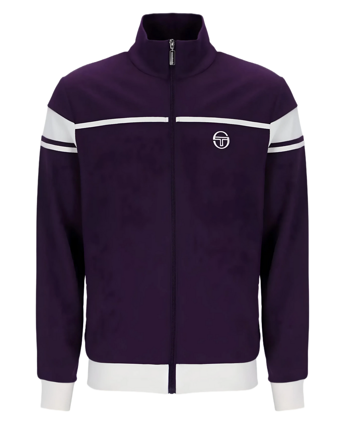 Sergio Tacchini New Damarindo TT Track Top in Blackberry Cordial/Gardenia