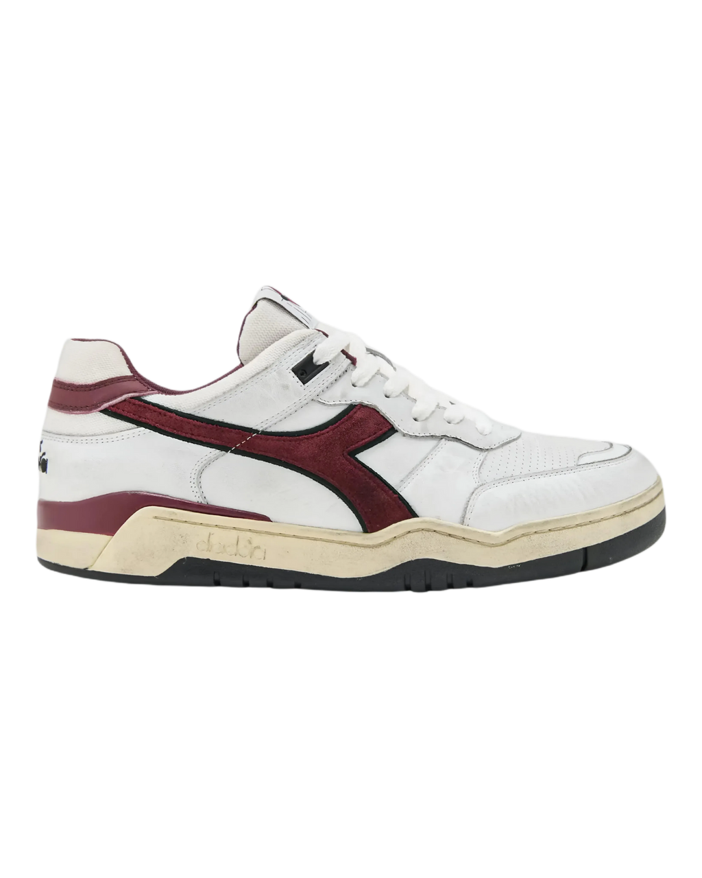 Diadora B.560 in White/Ruby Wine