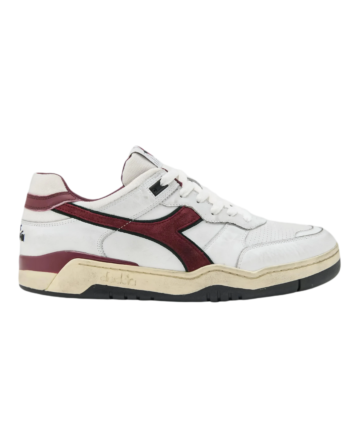 Diadora B.560 in White/Ruby Wine