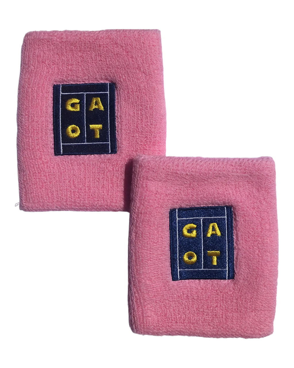 Pair of Golden Age of Tennis Wristbands/Sweatbands in Pink