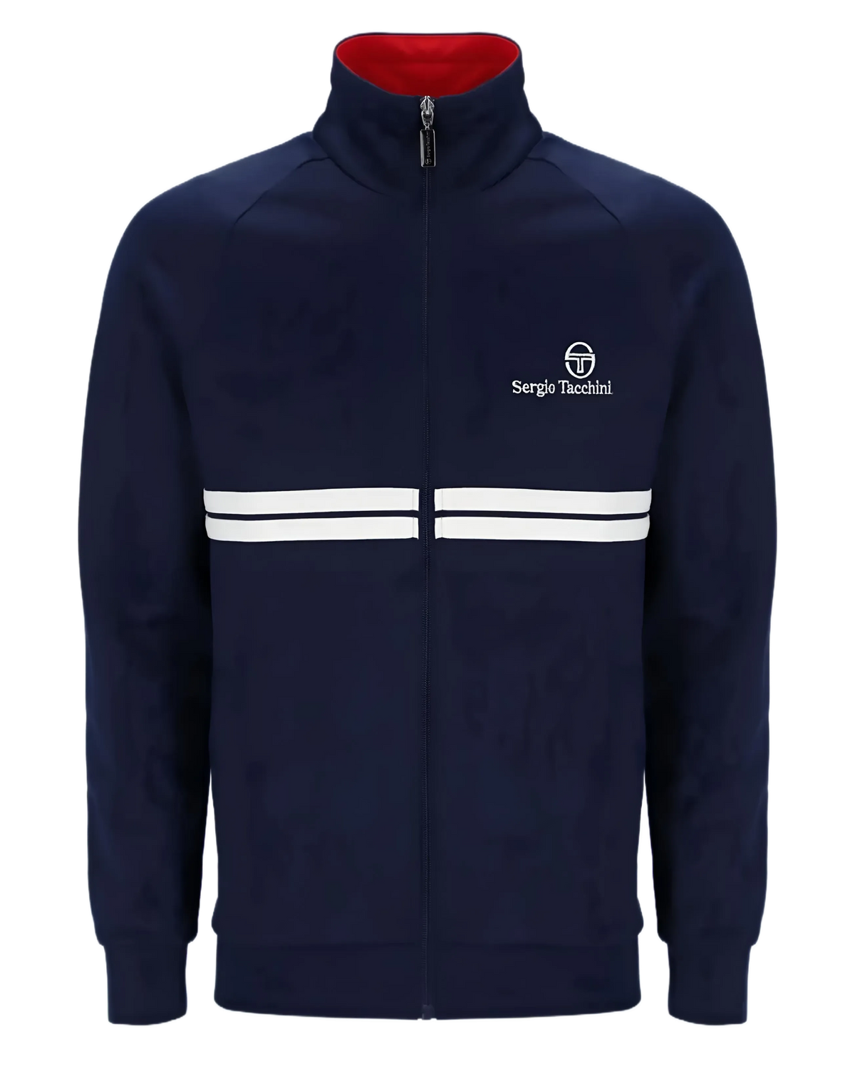 Sergio Tacchini New Dallas Track Top in Maritime Blue /Adrenaline Rush/White