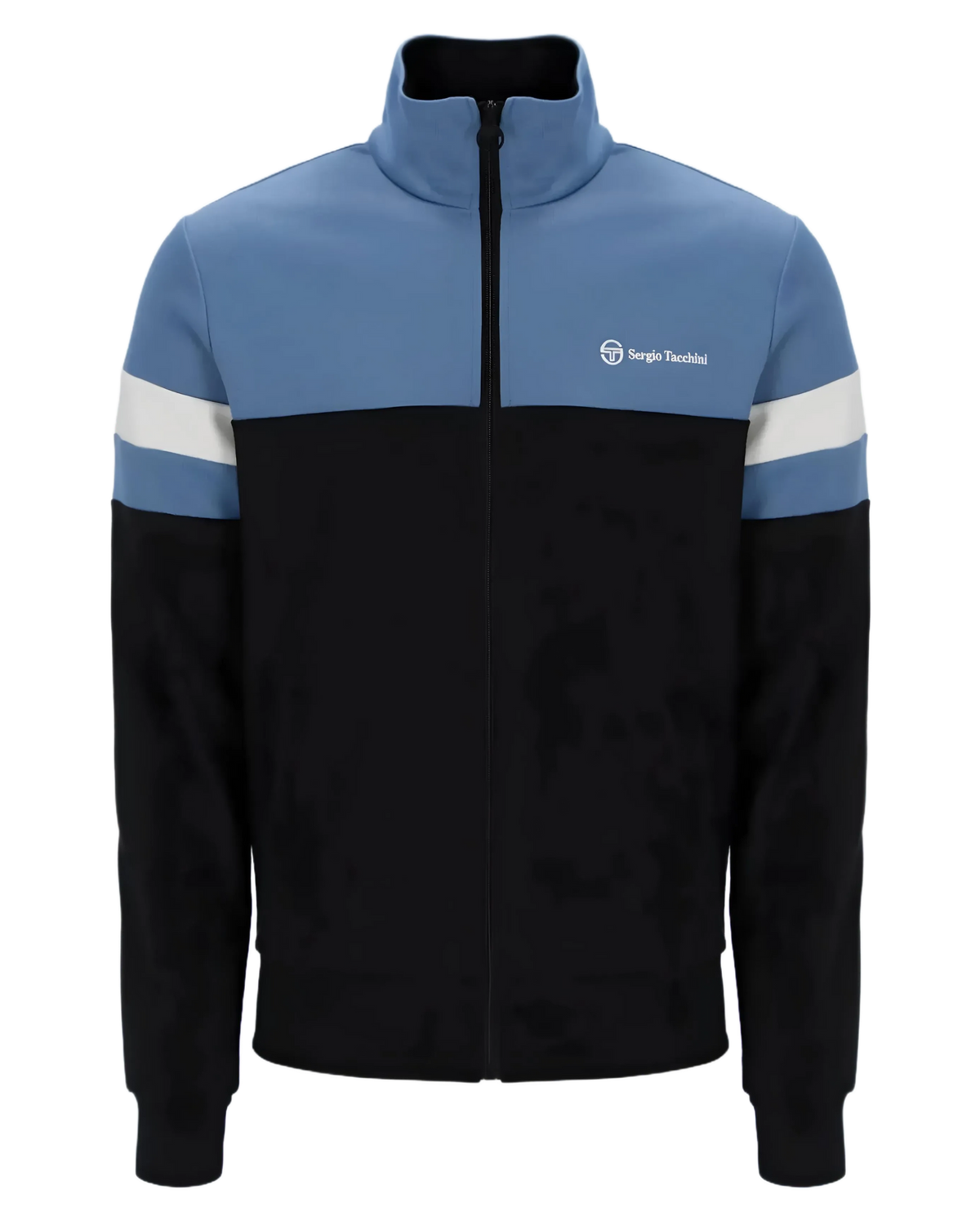 Sergio Tacchini Jonnie TT Track Top in Black/Coronet Blue/Gardenia