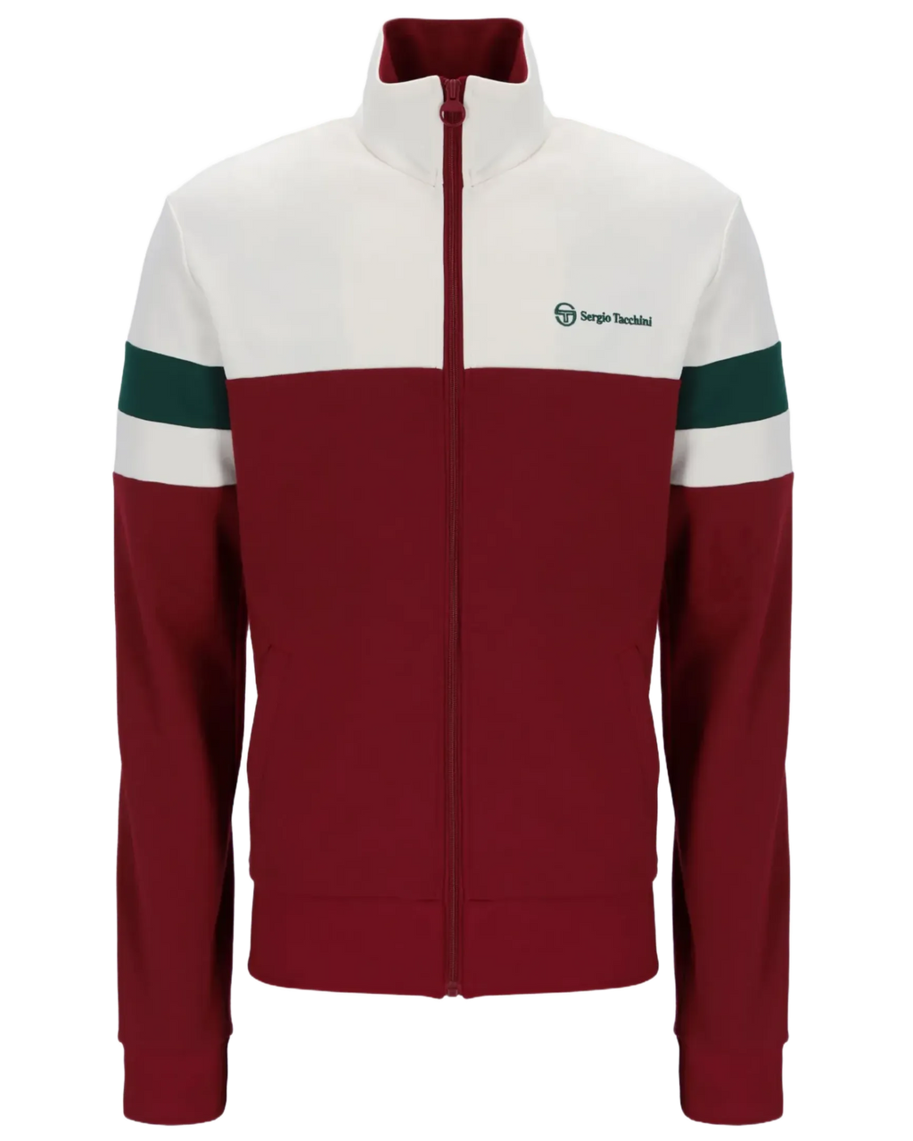 Sergio Tacchini Jonnie TT Track Top in Sundriedtomato/Rainforest