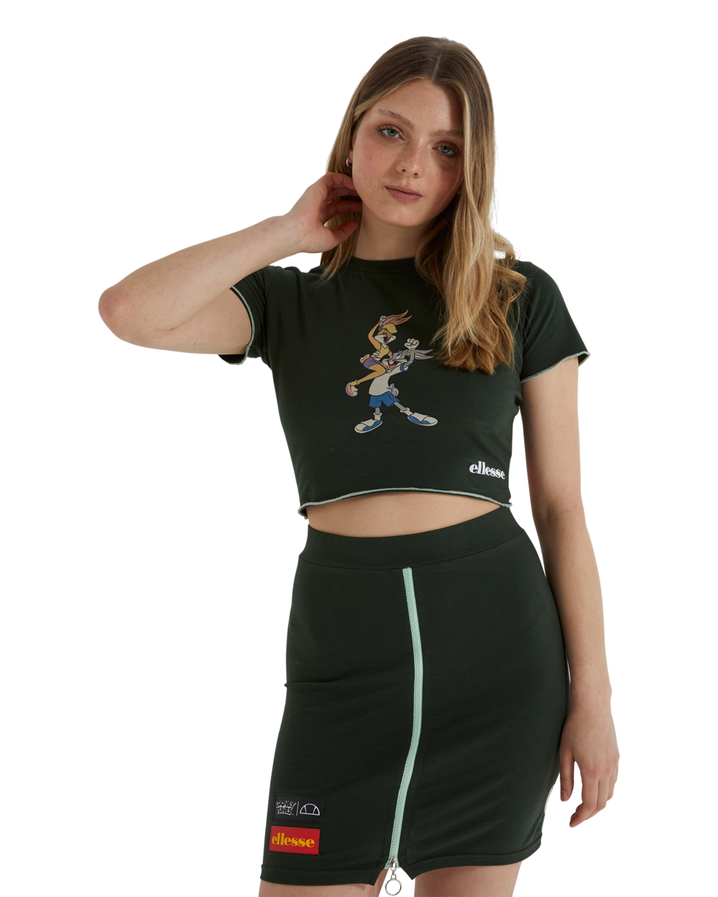 Ellesse Buglooni Looney Tunes Skirt in Green