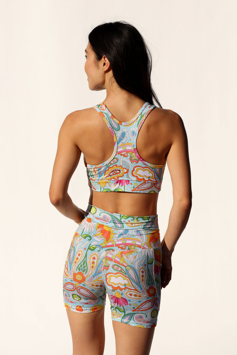 Love All Paisley Printed Sports Bra