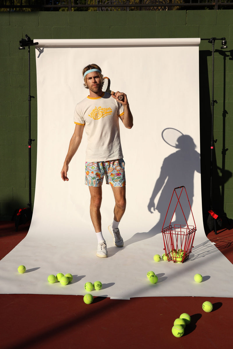 Love All Unisexy Paisley Printed Tennis Shorts