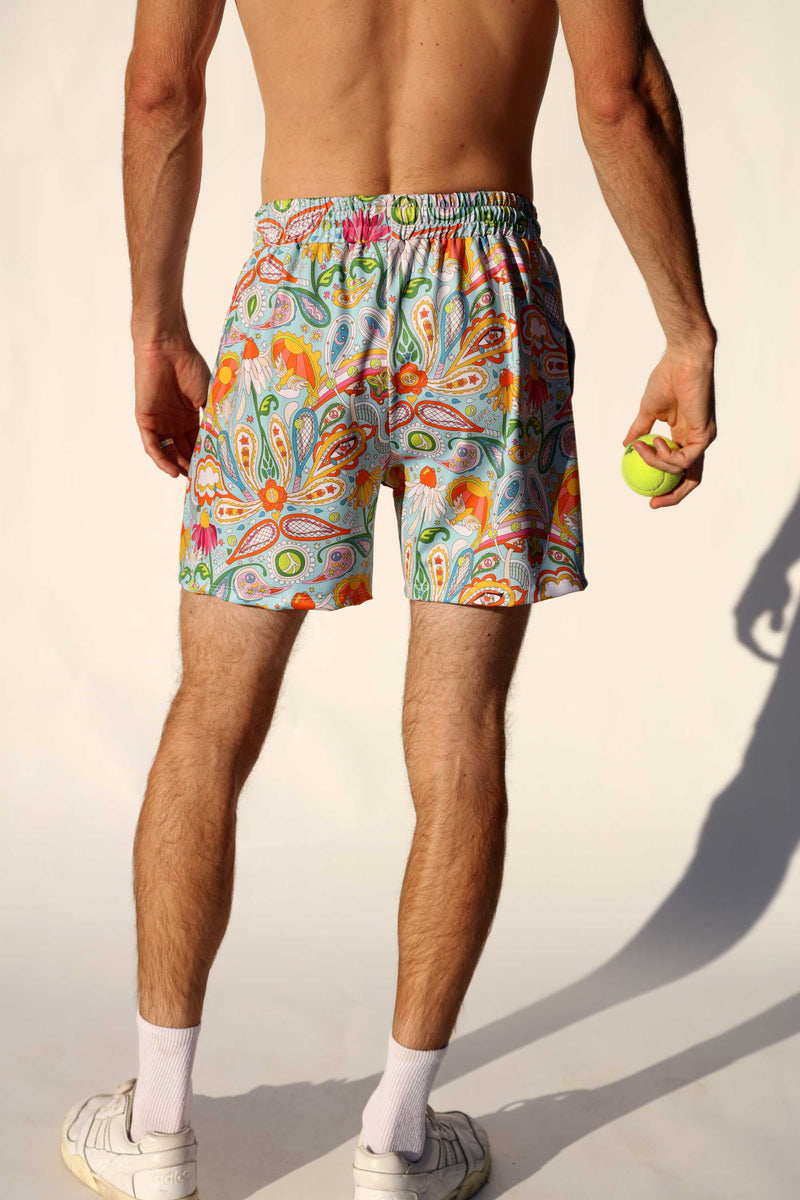Love All Unisexy Paisley Printed Tennis Shorts